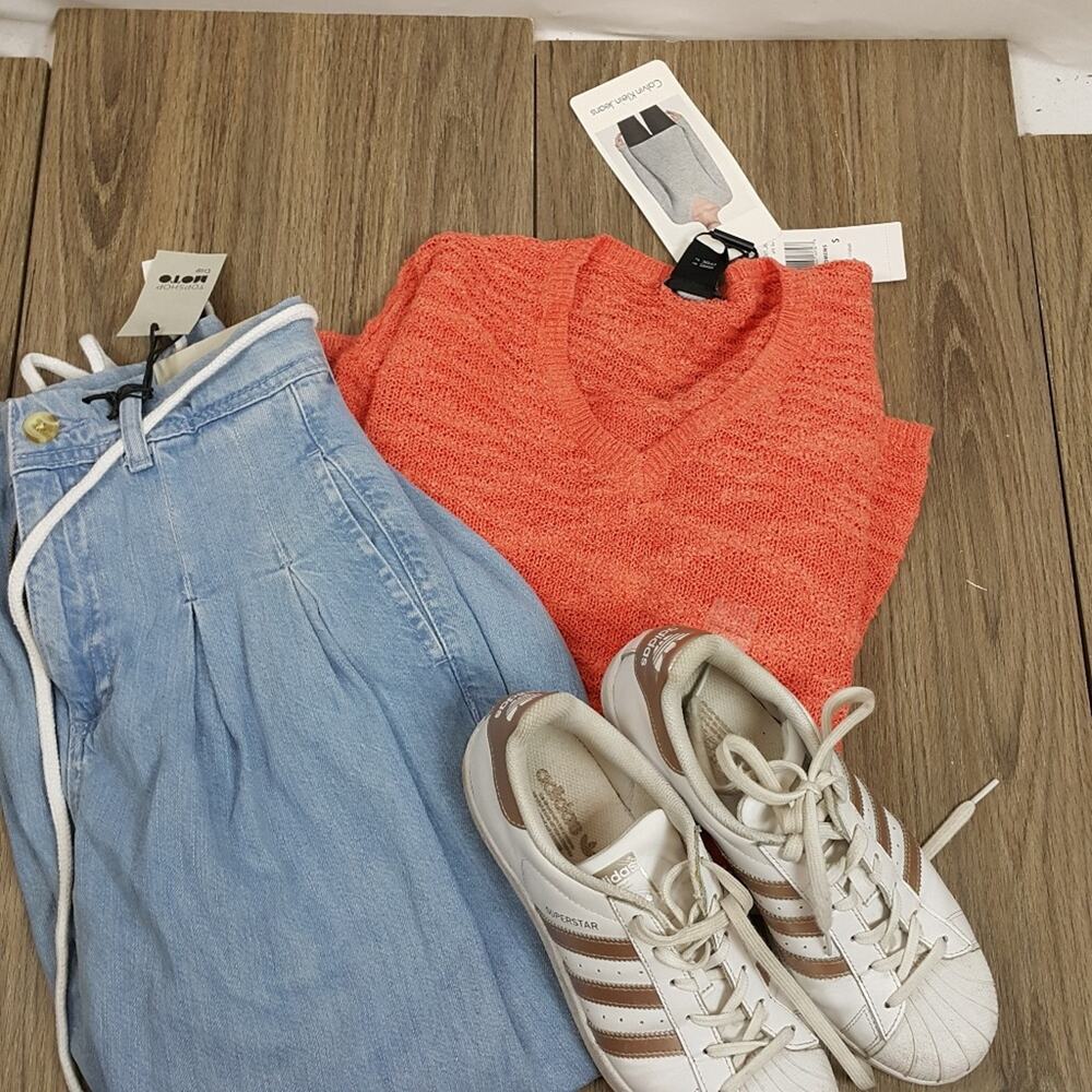 NWT Topshop moto wide leg flare capri jeans sz 25 x 30